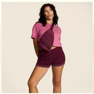 Pink Victoria’s Secret Nylon Sling Bag,Wild Rose Color